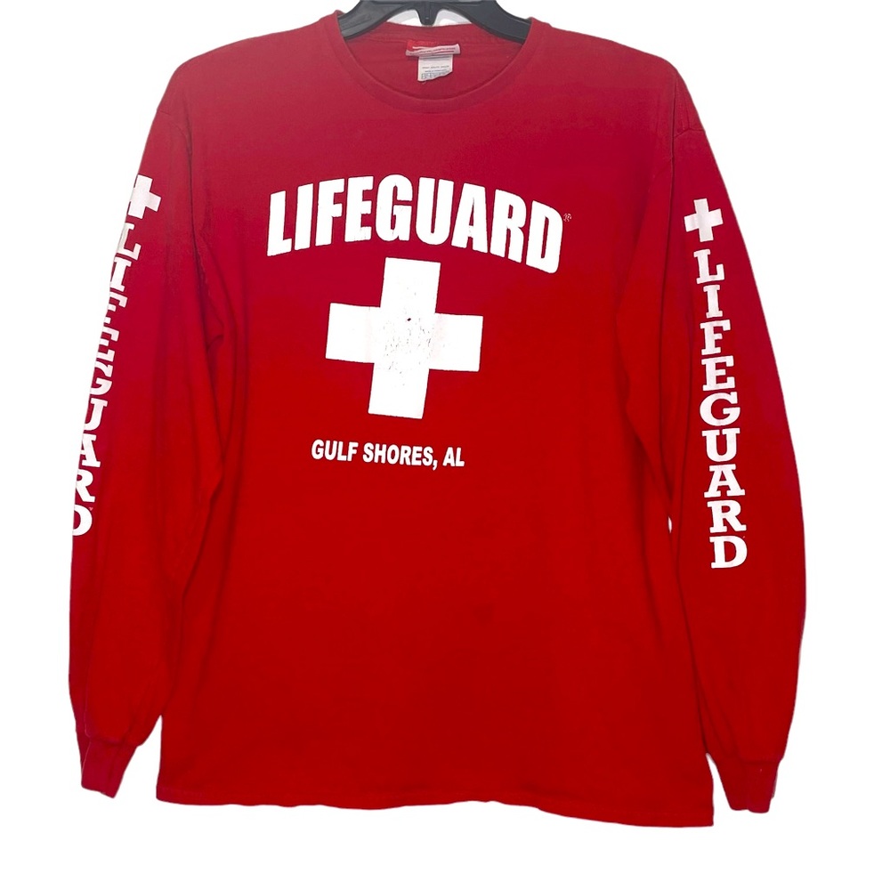 LIFEGUARD RED Long Sleeve Shirt